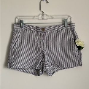 Blue and White Sailor Striped Shorts